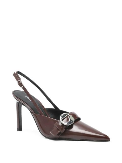 Coperni 95mm leather heeled pumps - Brown - zdjęcie produktu nr 2