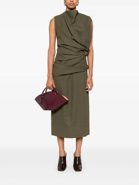 Jil Sander draped maxi dress - Green - zdjęcie produktu nr 2