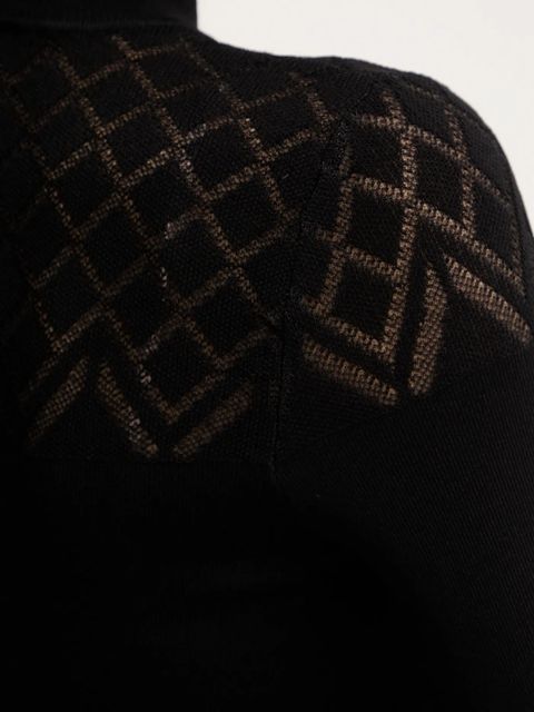 Morgan sweter damski kolor czarny lekki z półgolfem MOC