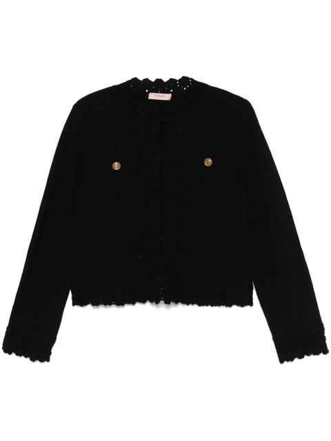 TWINSET crochet-trim cardigan - Black - zdjęcie produktu nr 1