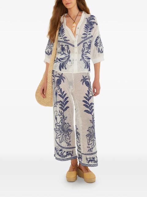 FARM Rio embroidery trousers - White - zdjęcie produktu nr 2