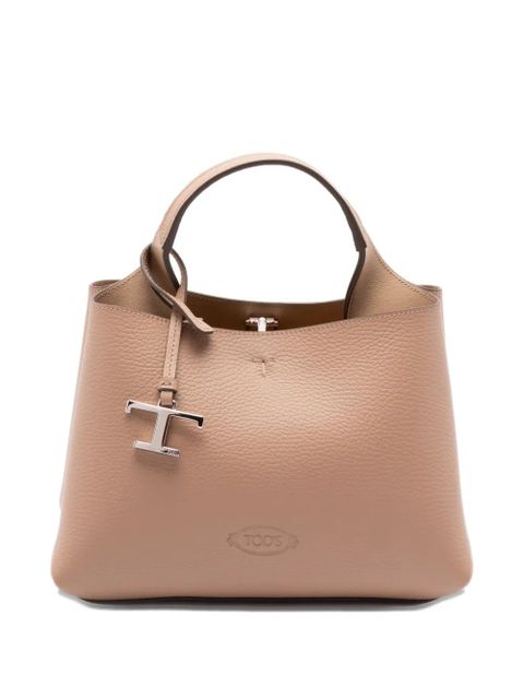 Tod's logo-charm leather tote bag - Neutrals - zdjęcie produktu nr 1