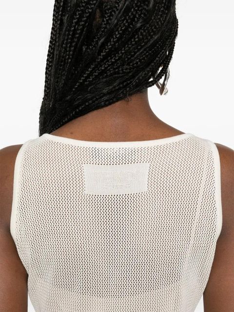 FENDI sleeveless midi dress - Neutrals