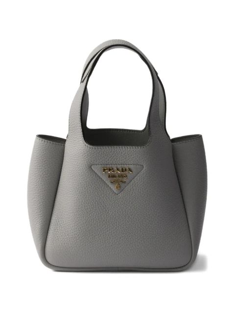 Prada leather tote bag - Grey - zdjęcie produktu nr 1