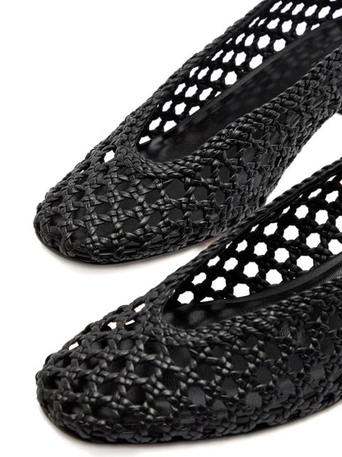 Le Monde Beryl 40mm woven-leather pumps - Black