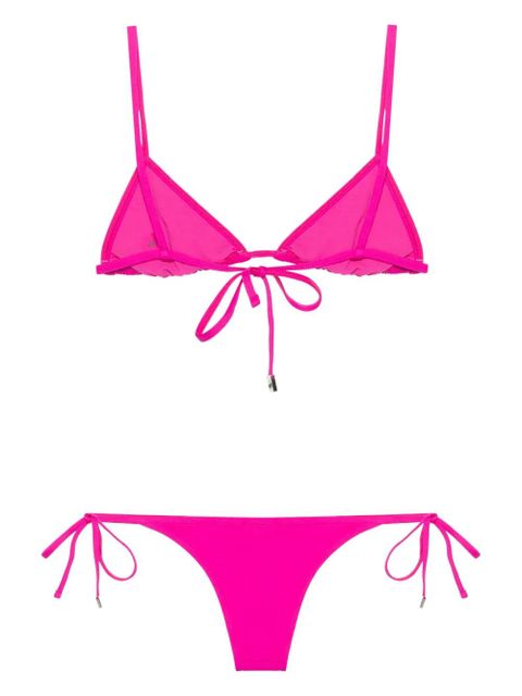 The Attico tie-fastening bikini - Pink