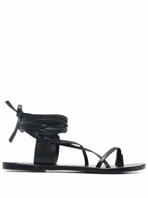 Manebi St. Tropez leather sandals - Black - zdjęcie produktu nr 1