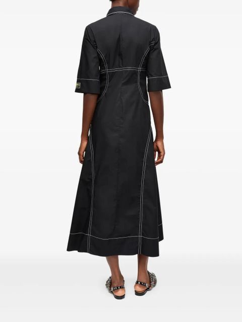 GANNI contrasting shirtdress - Black - zdjęcie produktu nr 2