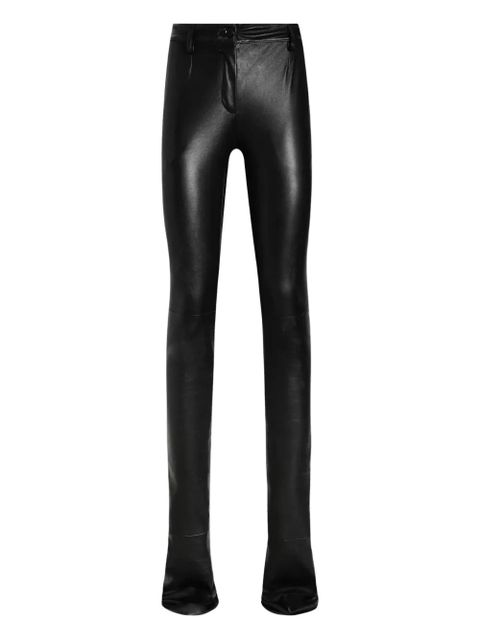 Dolce & Gabbana leather trousers - Black - zdjęcie produktu nr 1