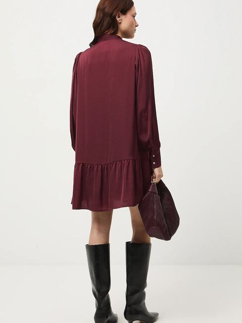 Medicine sukienka kolor bordowy mini oversize