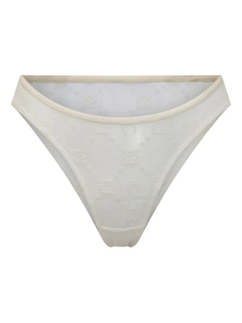 Marine Serre patterned-jacquard briefs - White - zdjęcie produktu nr 1