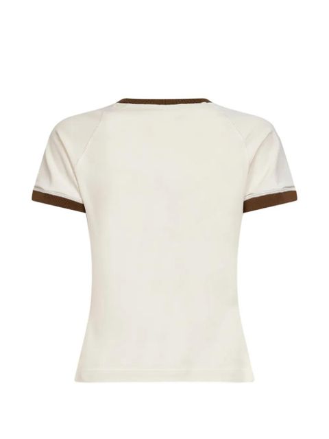 Moncler ribbed-heart print T-shirt - Neutrals - zdjęcie produktu nr 2