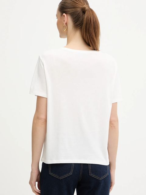 Morgan t-shirt damski kolor beżowy DPEAK