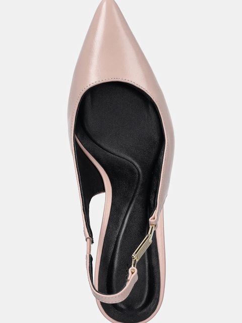 BOSS szpilki skórzane Gracey kolor różowy 50548596