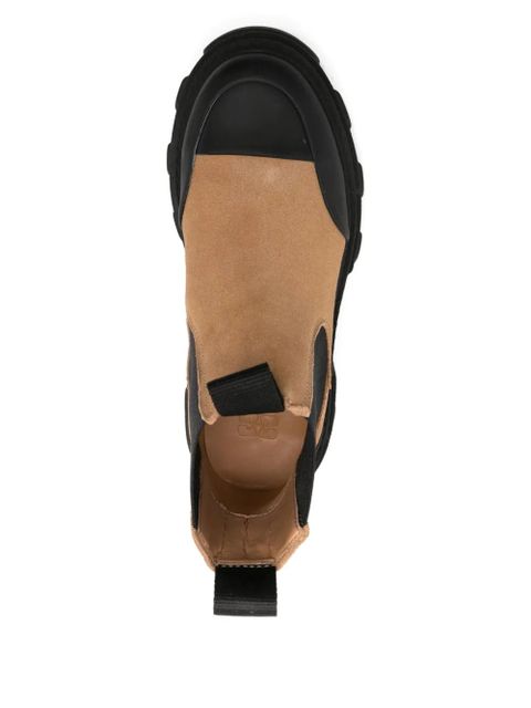 GANNI lug-sole chelsea boots - Brown