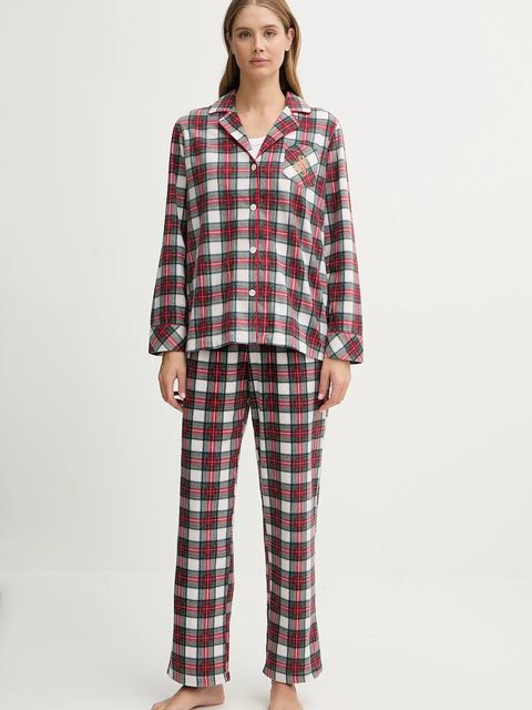 Lauren Ralph Lauren piżama damska kolor czerwony ILN92458F