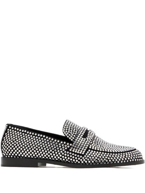 Amina Muaddi Tilda crystal-embellished loafers - Black - zdjęcie produktu nr 1