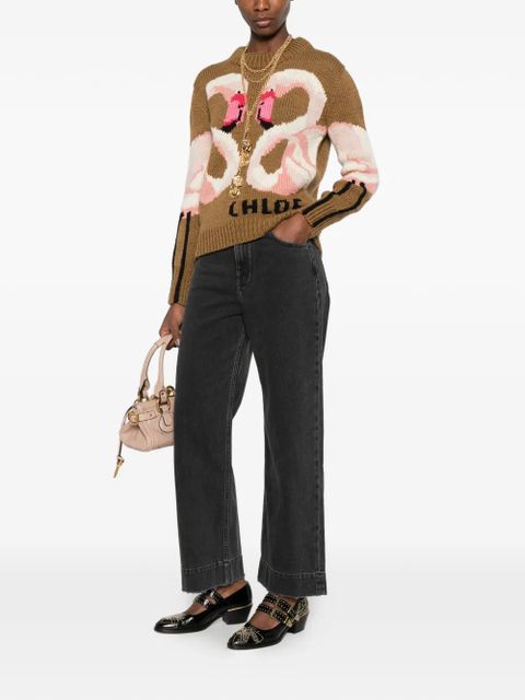 Chloé intarsia-knit sweater - Brown - zdjęcie produktu nr 2