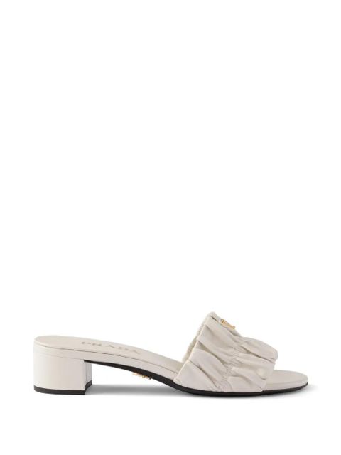 Prada matelassé nappa leather slides - Neutrals - zdjęcie produktu nr 1