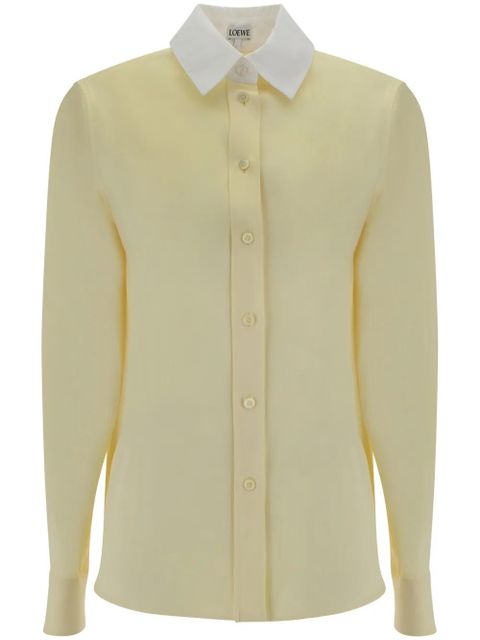 LOEWE contrasting-collar shirt - Yellow - zdjęcie produktu nr 1