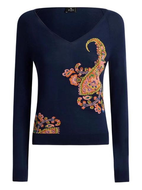 ETRO jacquard inlay top - Blue - zdjęcie produktu nr 1