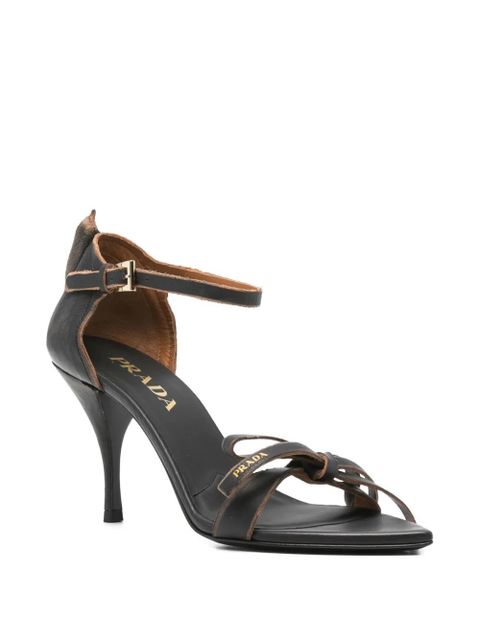 Prada 85mm bow-embellished sandals - Black - zdjęcie produktu nr 2