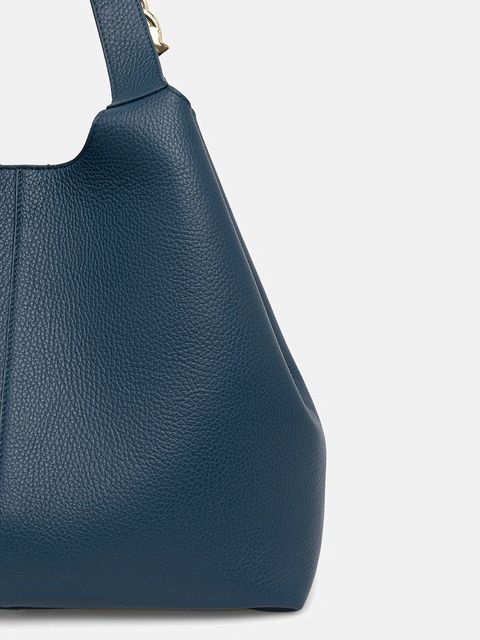 Coccinelle torebka skórzana kolor niebieski E1 SHA 11 01 01 - zdjęcie produktu nr 2