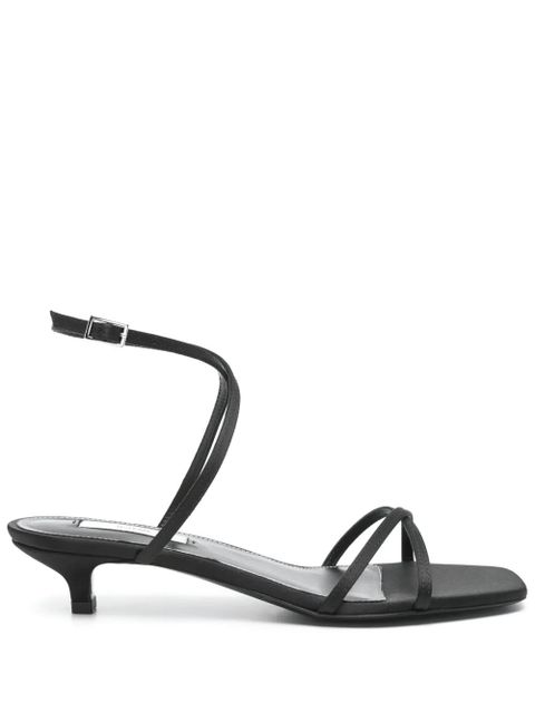 TOTEME 50mm satin crossover sandals - Black - zdjęcie produktu nr 1