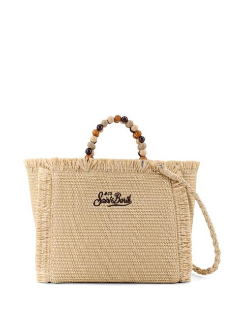 MC2 Saint Barth bead-embellished frayed tote bag - Neutrals - zdjęcie produktu nr 2