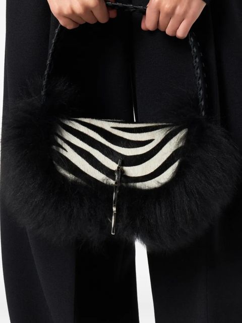 Blumarine mini zebra-print shoulder bag - White - zdjęcie produktu nr 2