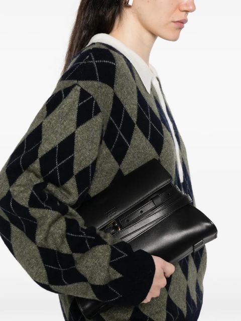 Moschino leather buckle shoulder bag - Black - zdjęcie produktu nr 2