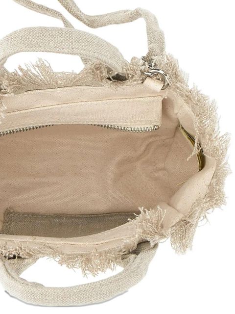 MC2 Saint Barth mini Vanity fringe-trim tote bag - Neutrals