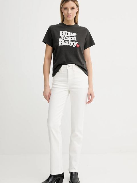 Levi's jeansy 724 HIGH RISE STRAIGHT damskie kolor beżowy 18883 - zdjęcie produktu nr 2