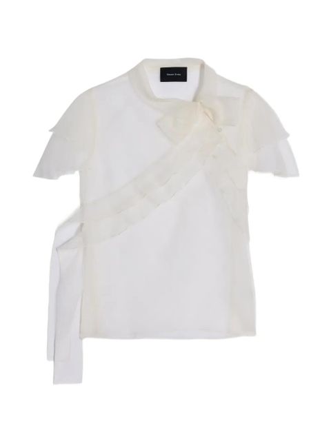 Simone Rocha petal bow-detail top - Neutrals - zdjęcie produktu nr 1