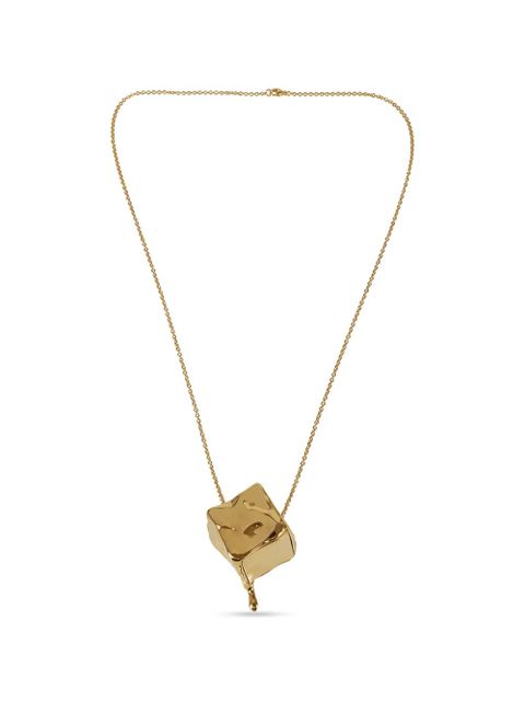Rabanne distorted-cube pendant necklace - Gold - zdjęcie produktu nr 1