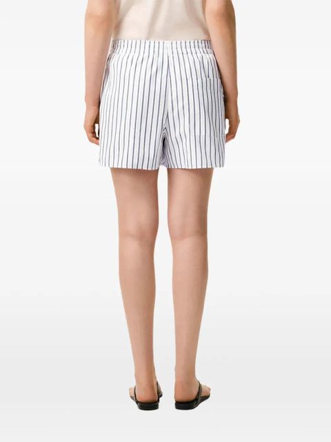 AMI Paris elasticated striped shorts - White