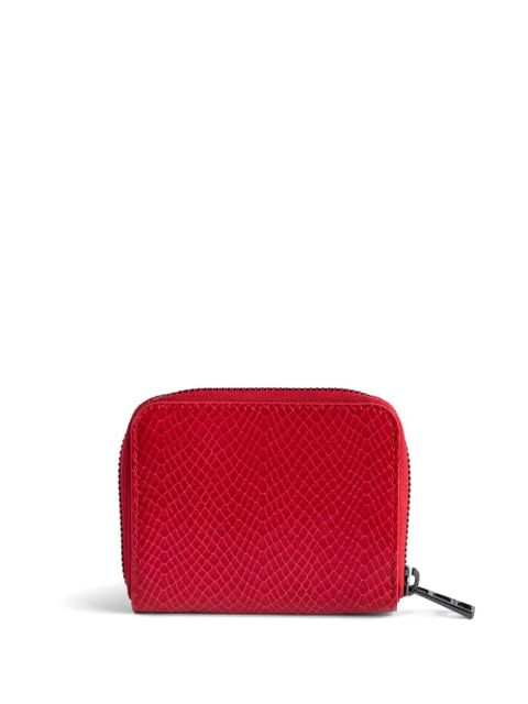 Zadig&Voltaire mini ZV crocodile-effect wallet - Red