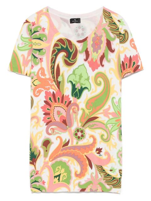 ETRO paisley-print T-shirt - Neutrals