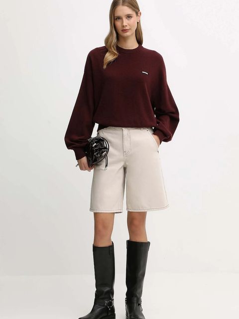 Rotate sweter wełniany damski kolor bordowy lekki 1147522734 - zdjęcie produktu nr 2