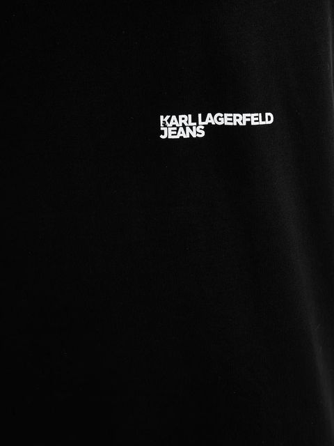 Karl Lagerfeld Jeans sukienka bawełniana kolor czarny mini oversize A4W13054