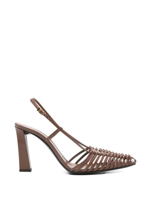 Giuseppe Zanotti Brenda woven high-heel sandals - Brown - zdjęcie produktu nr 1