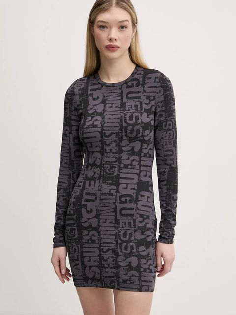 Guess Originals sukienka kolor czarny mini dopasowana W5RK78 K1D80 - zdjęcie produktu nr 2