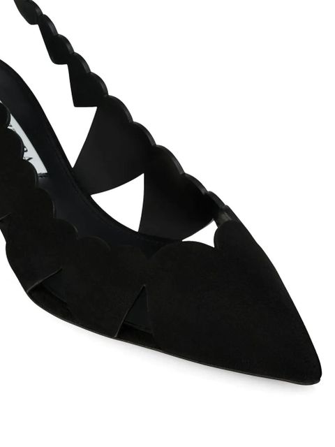 Aquazzura heart cutout slingback pumps - Black