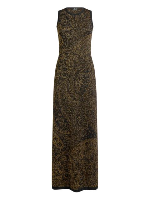 ETRO sleeveless paisley motif maxi dress - Black - zdjęcie produktu nr 1
