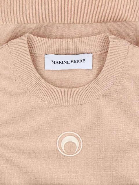 Marine Serre Moon-logo short-sleeved top - Neutrals - zdjęcie produktu nr 2
