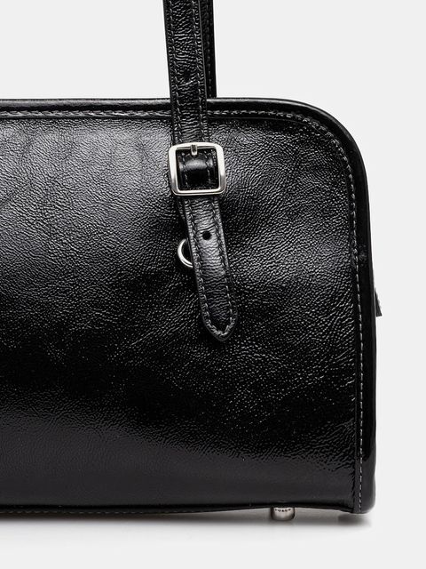 Coach torebka skórzana Swing Zip Bag kolor czarny CAO34 - zdjęcie produktu nr 2