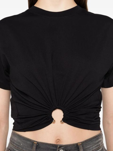 Rabanne ring-detail T-shirt - Black