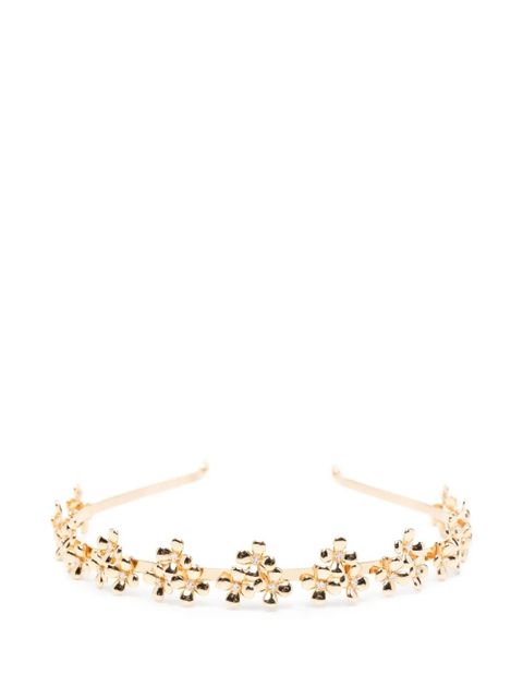 Self-Portrait floral embellished hair headband - Gold - zdjęcie produktu nr 2