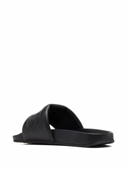 AMBUSH logo-quilted slides - Black