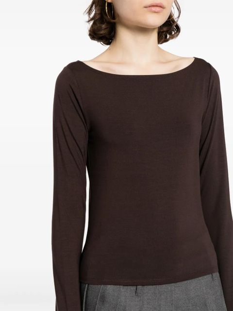 Reformation Wiley boat-neck top - Brown
